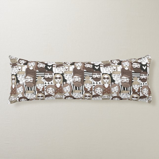Hipster Pattern body pillows (Front)