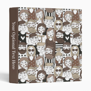 Hipster Pattern custom text binders