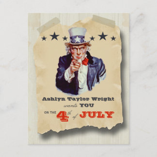 Hipster Personnalisé Invitation De Fête Du Quart D