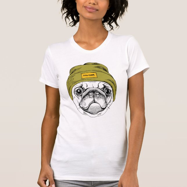 Hipster Pug | It's Cool T-Shirt (Front)