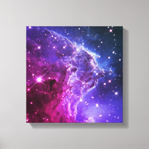 Hipster Purple Ombre Monkey Head Nebula Canvas Print