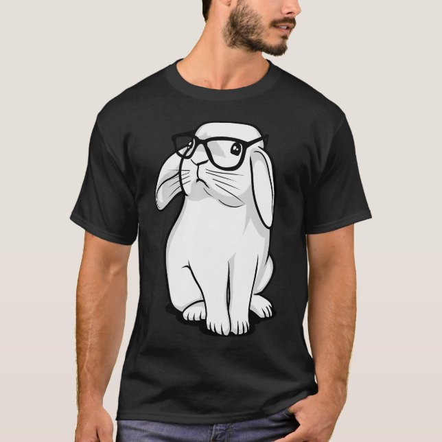 Hipster Rabbit T-Shirt (Front)