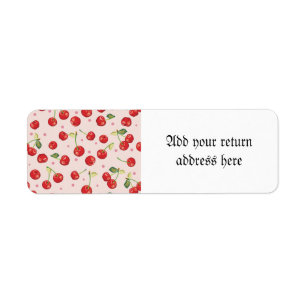 Hipster, rétro, cerise, motif, rouge, rose, pâle, 