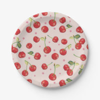 Hipster,retro,cherry,pattern,red,pink,pale,cute,