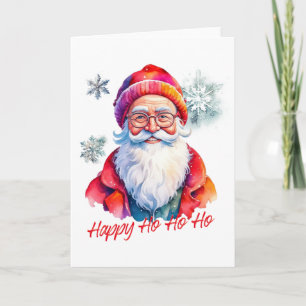 Hipster Santa Claus Card