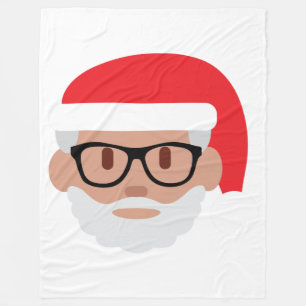 hipster Santa Claus emoji blanket