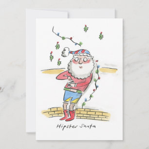 Hipster Santa Invitation