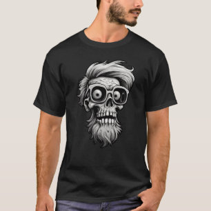 Hipster Skull  T-Shirt