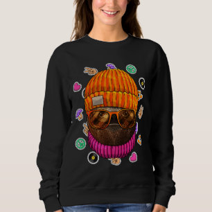 Hipster Sloth Geek Nerd Glasses Animal Love Peace Sweatshirt