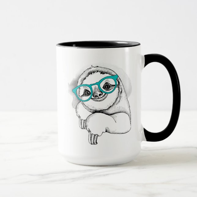 Hipster Sloth Mug (Right)