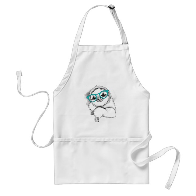 Hipster Sloth Standard Apron (Front)