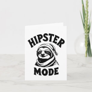 Hipster Sloth Stay Chill Card