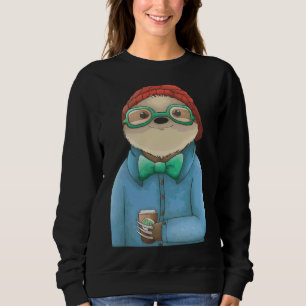 Hipster Sloth Sweatshirt