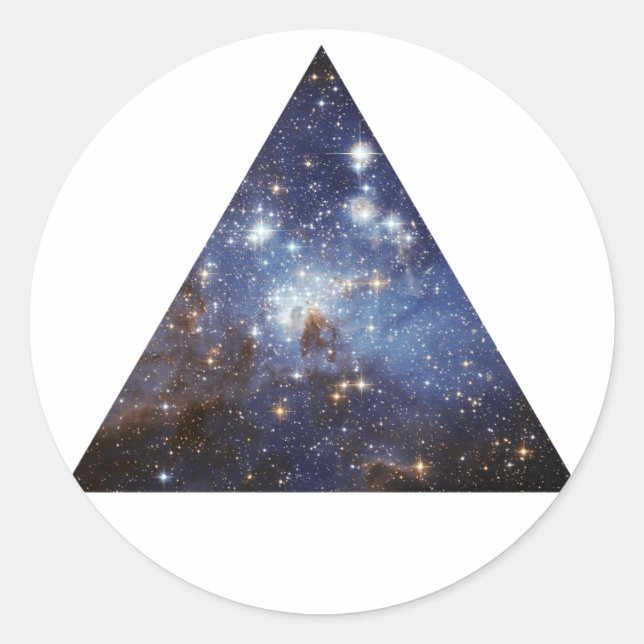 hipster space triangle sticker (Front)