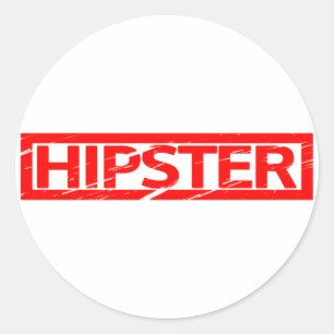 Hipster Stamp Classic Round Sticker