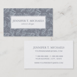 Hipster Style Coral Reef Business Card