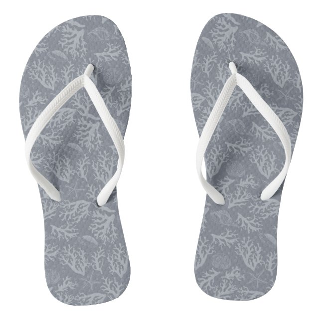 Hipster Style Coral Reef Flip Flops (Footbed)