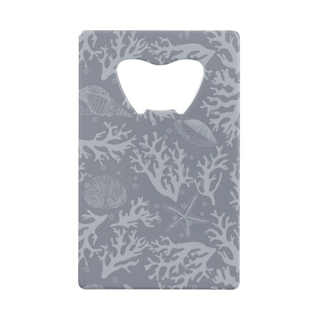 Hipster Style Coral Reef Wallet Bottle Opener (Front)