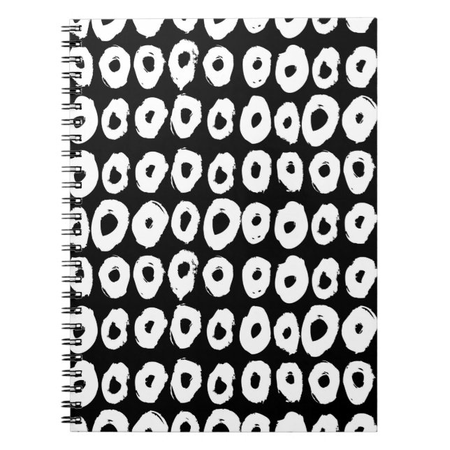 Hipster style pattern with doughnut like shapes in notebook (Front)