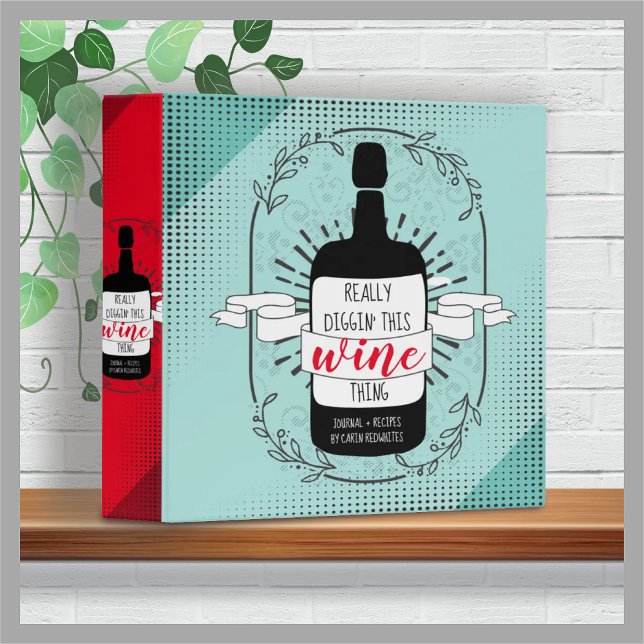 Hipster style wine bottle journal food pairing binder (Creator Uploaded)