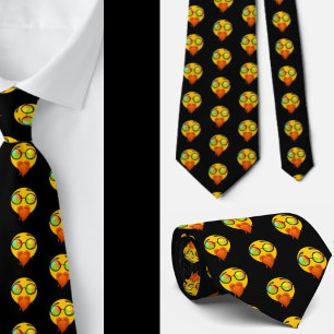 Hipster Sunglasses Emoji Smile Face Funny Cute Tie
