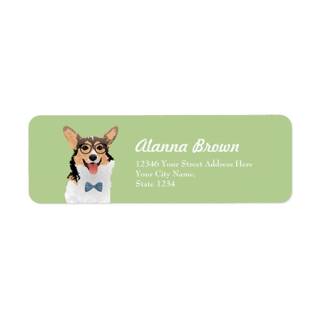 Hipster Sweet Black Tan Blanc Pembroke Welsh Corgi (Devant)