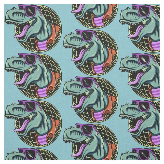 Hipster T-Rex custom colour fabric (Swatch)