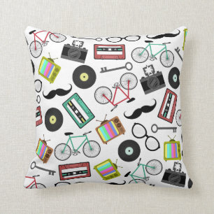 Hipster Themed Pillow
