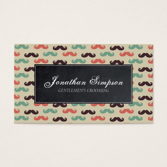 hipster vintage barber beard business card