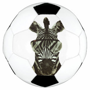 Hipster Zebra Soccer Ball
