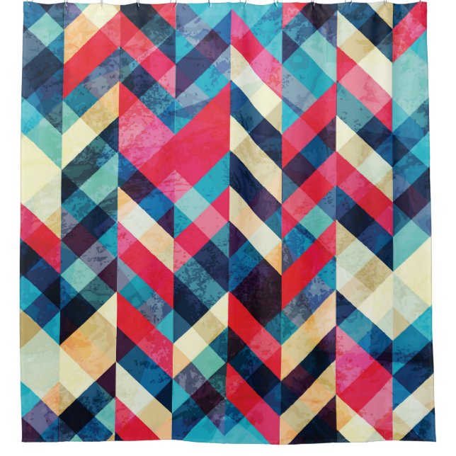Hipster zigzag: grunge seamless pattern. (Front)