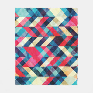 Hipster zigzag: grunge seamless pattern. fleece blanket