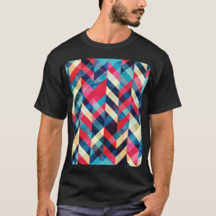 Hipster zigzag: grunge seamless pattern. T-Shirt