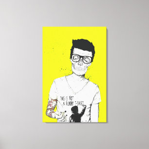 hipsters not dead canvas print