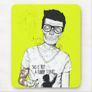 hipsters not dead mouse pad