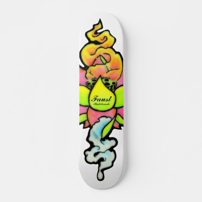 HIPTSTER FAT DADDY NEW SKOOL TATTOO LOTUS FLOWER SKATEBOARD (Front)