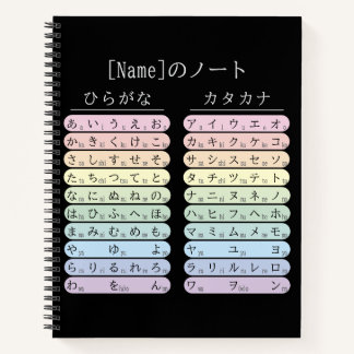 Hiragana and Katakana Japanese Language 名前ノート Notebook