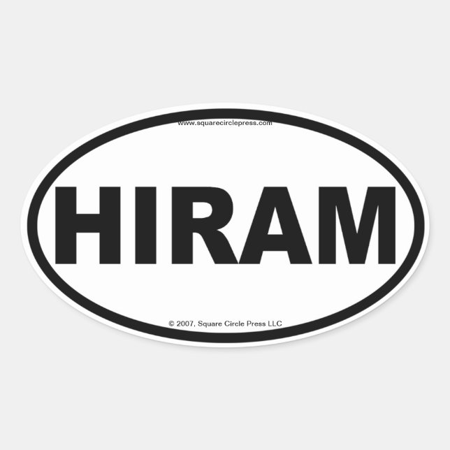 HIRAM Oval Stickers (Front)