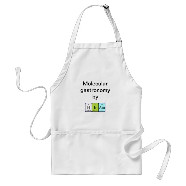 Hiram periodic table name apron (Front)