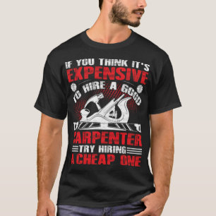Hire A Good Woodworker Funny donut space theme che T-Shirt