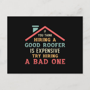 Hiring A Good Roofer Roof Roofers Construction Postcard