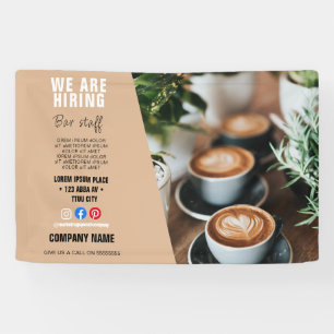 hiring staff BUSINESS custom logo flyer Poster Ped Banner