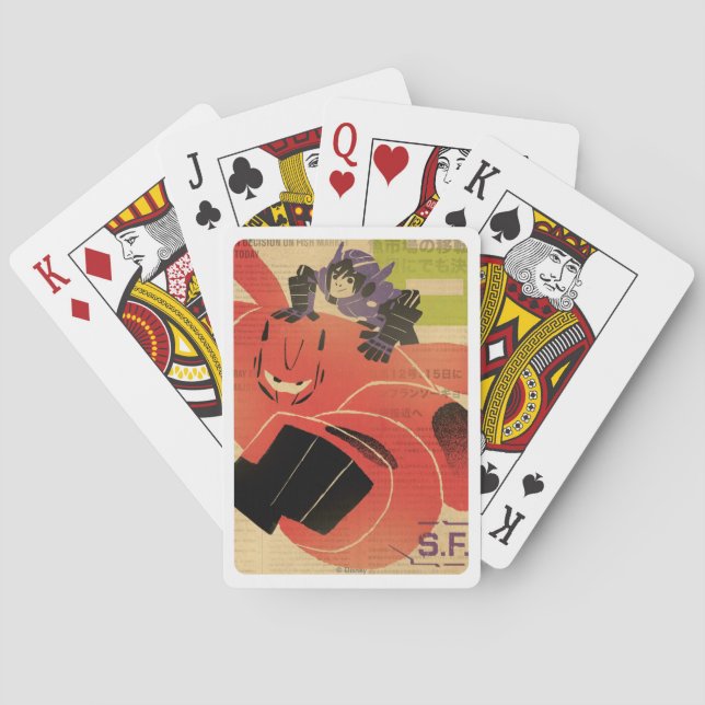 Hiro And Baymax Propaganda Playing Cards (Back)