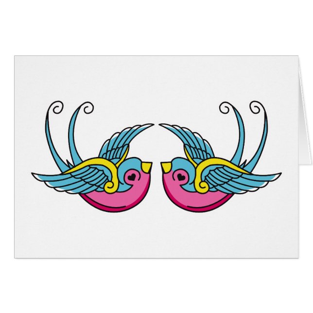 hirondelles de rose (Devant horizontal)