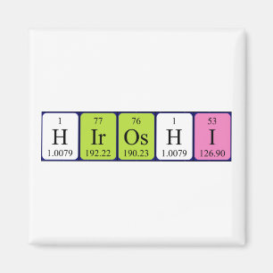 Hiroshi periodic table name magnet