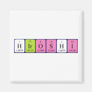 Hiroshi periodic table name magnet