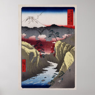 Hiroshige Inume Pass in Kai Province Poster