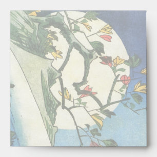 Hiroshige Moon Over A Waterfall Japanese Fine Art Envelope