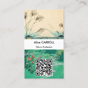 Hiroshige - Otsuki Plain in Kai Province - QR Code Business Card