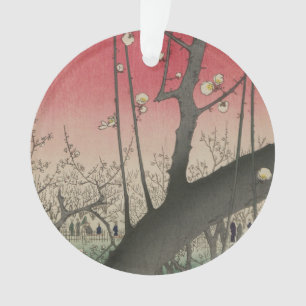 Hiroshige Plum Estate Kameido: Vintage Japanese Ornament